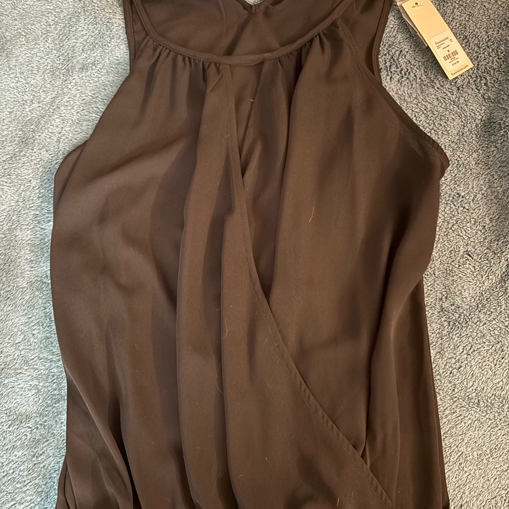 Elegant Black Cross Front Sleeveless Top